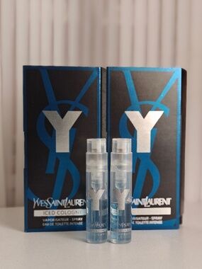 2 New YSL Y Iced (0.04 Oz / 1.2ML) EDT Intense Sample Spray